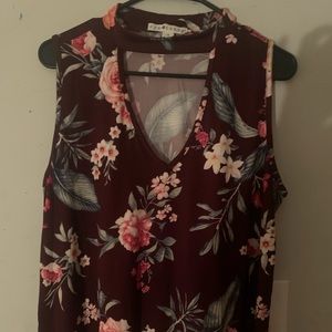 Floral sleeveless top